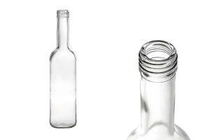 350ml glass spirit bottle with PP28 finish-1