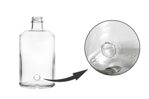 Flacon de parfum 500 ml, en verre, cylindrique, avec porte robinet (choisir le robinet parmi les accessoires)*.-1