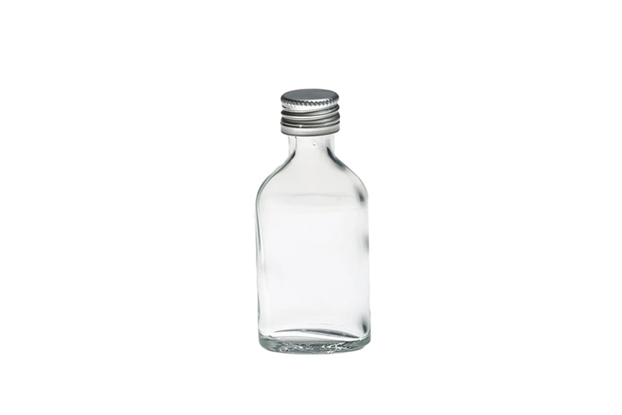2 Fiaschette In Acciaio Inox Con Rivestimento In Legno, 180 Ml, Senza Incisione