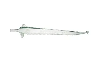 Handgemachte Flasche in die Form eines Störs aus mundgeblasenem Glas 66 cm mit Naturkorken-1