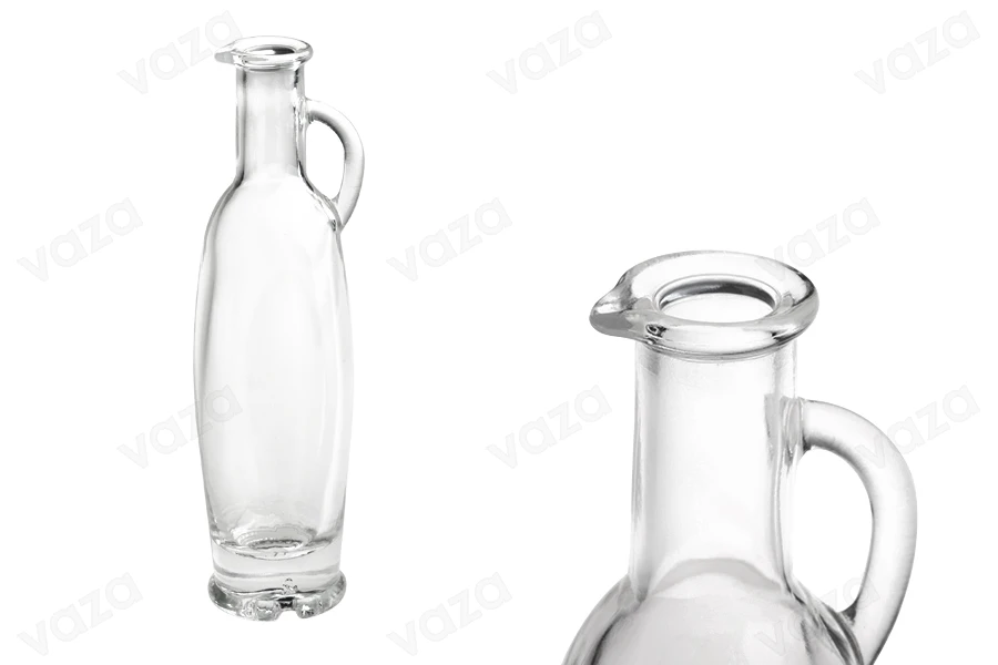Krug für Olivenöl mit Henkel transparent 100ml-produktbild