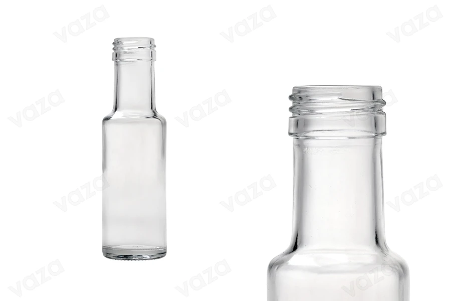 Bouteille transparente pour huile d'olive de 125 ml Dorica (PP 31,5)-photo_produit