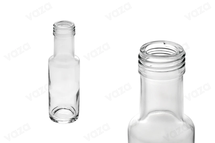 Bouteille transparente pour huile d'olive de 125 ml Dorica (PP 31,5)-photo_dimensions