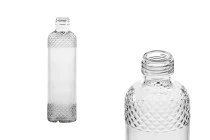 Μπουκάλι 330 ml διάφανο με ανάγλυφα σχέδια στον λαιμό και στη βάση