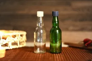 Glasflasche 100 ml rund-3