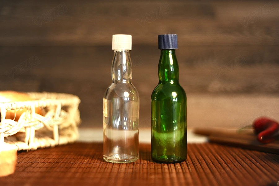 Bouteille ronde de 100 ml en verre Bouteille ronde de 100 ml en verre-photo_groupe