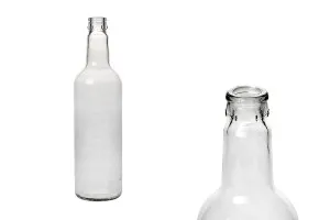 Transparent 700ml water and beverage glass bottle with guala finish - available in a package with 45 pcs-1