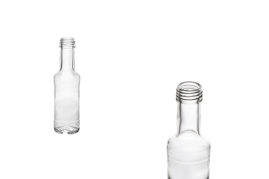 Bouteille transparente en verre de 100 ml pour le vin et les boissons alcoolisées Bouteille transparente en verre de 100 ml pour le vin et les boissons alcoolisées