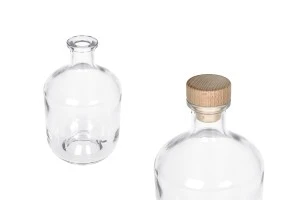 Φιάλη 700 ml γυάλινη σε κυλινδρικό σχήμα για ποτά-2