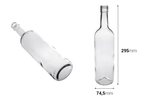 Glasflasche 750ml Stelvin Leggera PP30 für Wein - 35 Stk-2