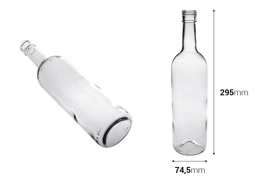 Glasflasche 750ml Stelvin Leggera PP30 für Wein - 35 Stk