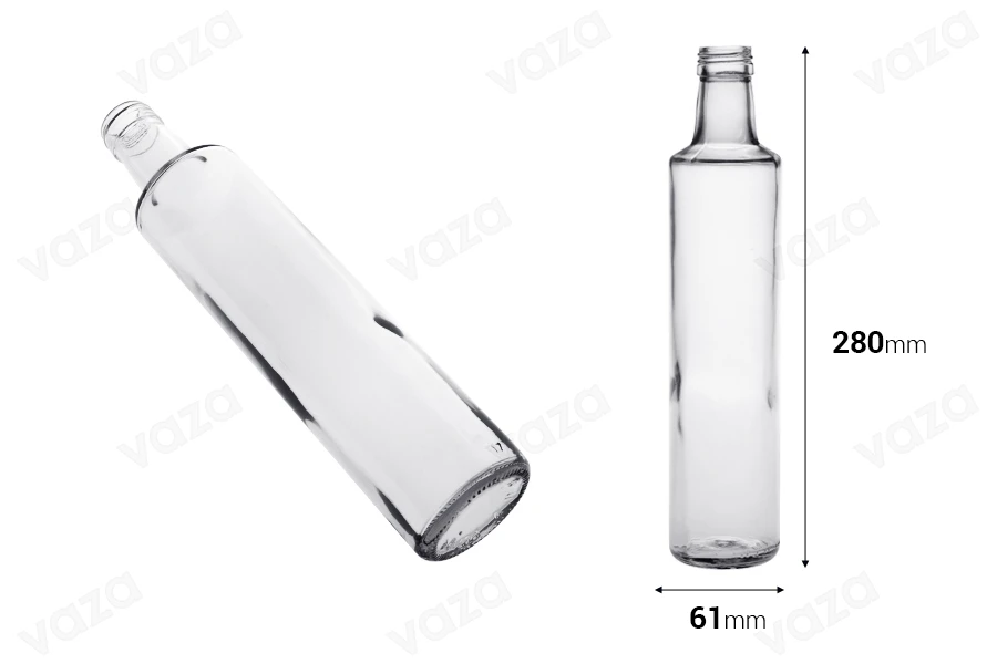 Bouteille en verre 500 ml (Dorica) PP 31.5 - 30 pcs-photo_dimensions