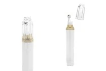 Bottiglietta acrilica da 20 ml per uso cosmetico con pompetta roll-on e tappo.