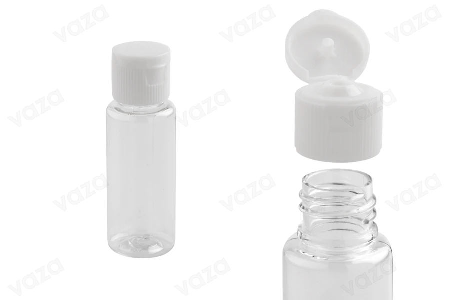 Schampoo Flasche aus Kunststoff mit flip-top Deckel - Packung mit 50 Stücken-produktbild