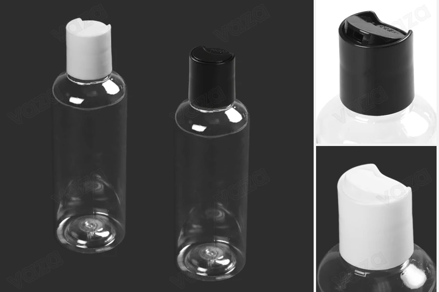Botiglia da 100 ml in plastica (PET) con tappo Disk-top - 12 pz-immagine_prodotto