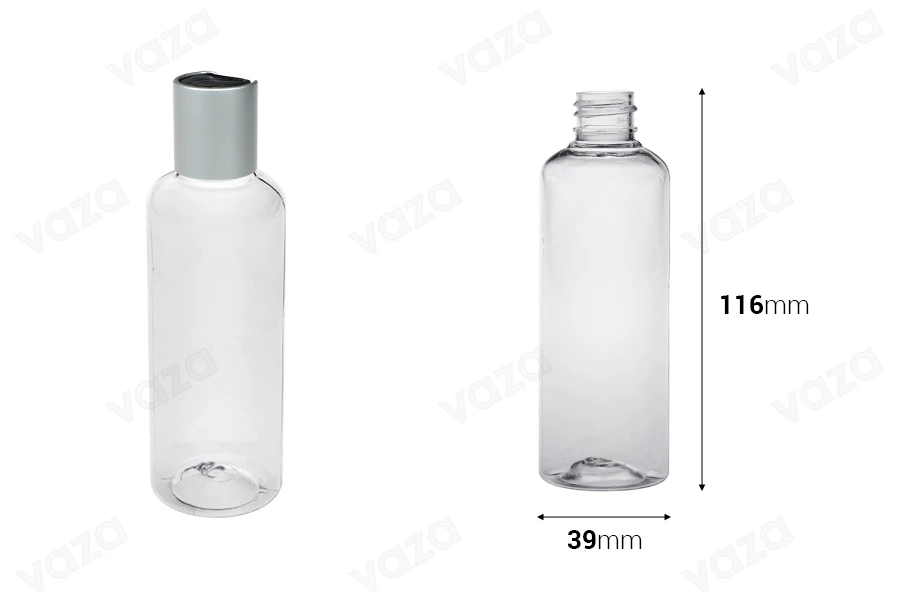 Flasche 100ml Kunststoff transparent PP20 - 12 Stk Flasche 100ml Kunststoff transparent PP20 - 12 Stk-bildabmessungen
