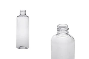 Bouteille de 100 ml en plastique transparent PP20 - 12 pcs-1