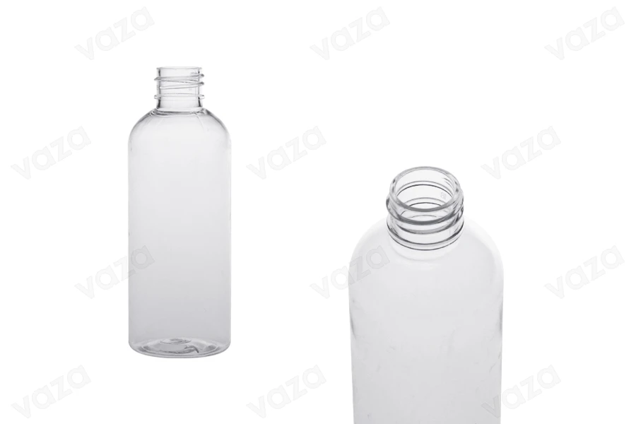 Μπουκάλι 100 ml πλαστικό PET διάφανο PP20 - 12 τμχ-εικόνα_προϊοντική