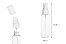 PET Μπουκάλι 100 ml με αντλία για κρέμα - 12 τμχ PET Μπουκάλι 100 ml με αντλία για κρέμα - 12 τμχ