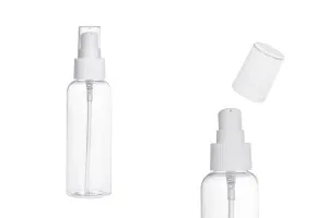 Bouteille PET de 50 ml en plastique avec pompe pour crème PP20 - 12 pcs