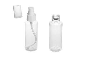 Bouteille PET de 100 ml avec pompe pour crème en lot de 12 pièces-3