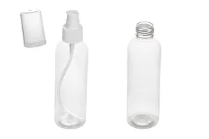 Bouteille PET de 200 ml avec pompe pour crème en lot de 12 pièces-5