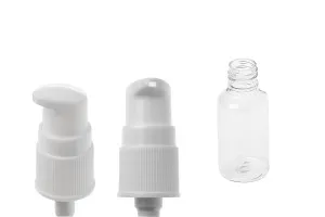 Bouteille PET de 30 ml avec pompe pour crème en lot de 12 pièces-5