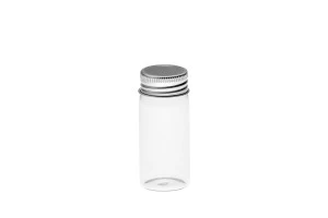 Flacon en verre de 30 ml avec bouchon en aluminium - lot de 12 pièces-1