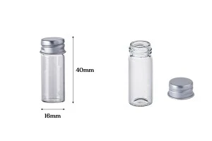 Flacon en verre de 4 ml avec bouchon en aluminium - lot de 12 pièces-2