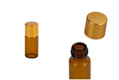 Μπουκαλάκι καραμελέ 5 ml με χρυσό καπάκι αλουμινίου - 12 τμχ Μπουκαλάκι καραμελέ 5 ml με χρυσό καπάκι αλουμινίου - 12 τμχ
