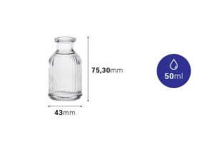 50ml facetted glass bottle, available with cork closure-3