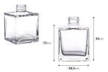Bottiglia di vetro quadrata da 200 ml PP28 – adatta anche per profumatore d'ambiente Bottiglia di vetro quadrata da 200 ml PP28 – adatta anche per profumatore d'ambiente