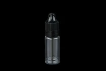 Μπουκαλάκι πλαστικό 10 ml με καπάκι CRC και πλαστικό dropper για ηλεκτρονικό τσιγάρο - 50 τμχ