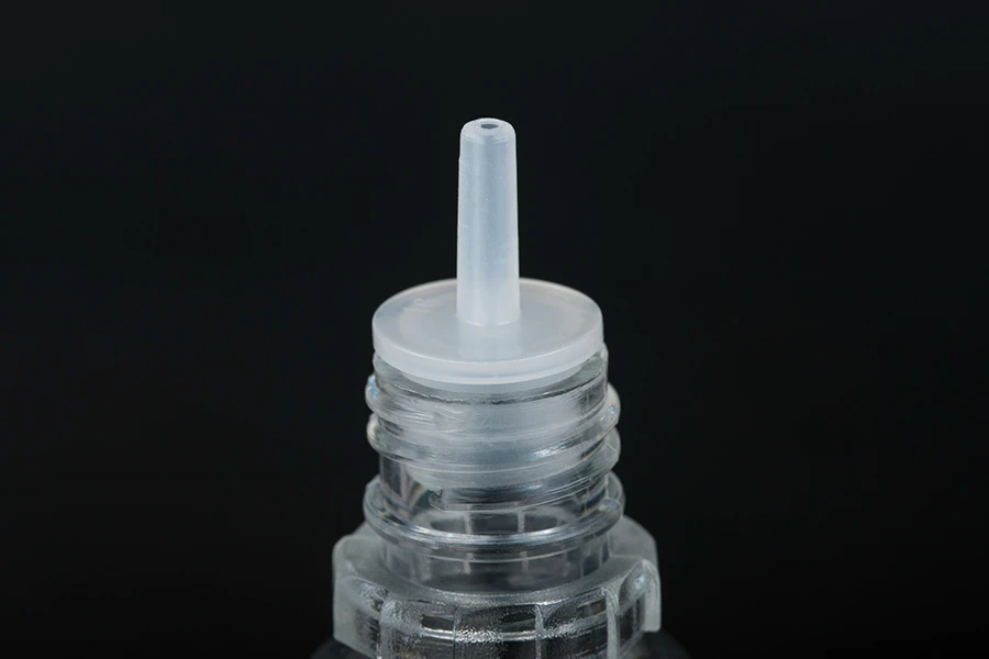 Μπουκαλάκι πλαστικό 10 ml με καπάκι CRC και πλαστικό dropper για ηλεκτρονικό τσιγάρο - 50 τμχ