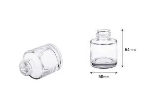 Cylindrical 50ml glass diffuser bottle with PP28 finish-2