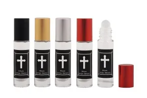 Roll on Flasche aus Glas 10ml mit Glaskugel '' Parfümöl Berg Athos'' in verschiedenen Farben-2
