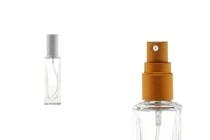 Flasche 20ml mit Sprühzerstäuber und Deckel -gold oder silber (PP 15)