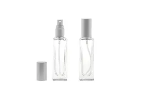 Flacon en verre de 20 ml avec vaporisateur et bouchon en MAT argenté ou doré (PP 15) - 12pcs-5