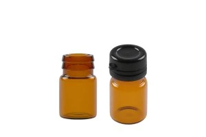 Braunglasflasche 3 ml mit schwarzem Sicherheitsverschluss (Druckverschluss) für Medizin-6