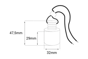 10 ml Flasche für zylindrisches Autoparfüm mit Holzdeckel - 25 Stk-3