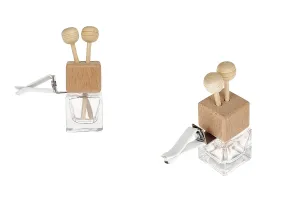 Aromatische Autoflasche 7ml mit Holzdeckel, Sticks und Verschluss - 25 Stk-1