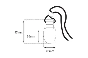 10 ml Flasche für ovales Autoparfüm mit Holzdeckel - 25 Stk-3