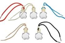 Autoparfümflasche 10 ml Apfel mit Holzkappe und Stopfen - 25 Stk