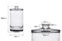 Γυάλινο μπουκάλι αρωμάτων 100 ml κυλινδρικό με κλείσιμο ασφαλείας ''crimp'' 15 mm Γυάλινο μπουκάλι αρωμάτων 100 ml κυλινδρικό με κλείσιμο ασφαλείας ''crimp'' 15 mm