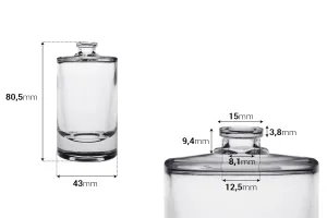 Glass perfume glass bottle 50 ml  with crimp neck 15 mm-2