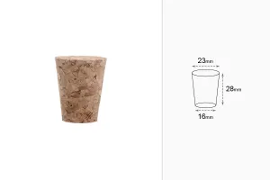 Cone natural cork with 28x23 mm dimensions/16-f 19 (PP28)-2