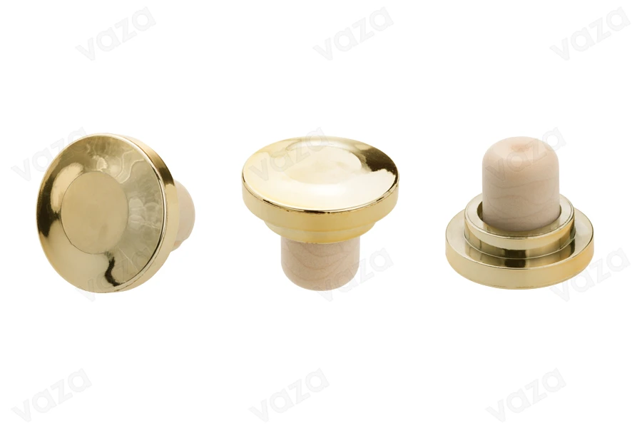 Synthetic cork with gold plastic head F 20 (38x18)-image_product