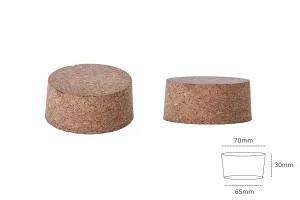 Sughero naturale  a forma conica di dimensioni 30x70/65 mm - per becuccio T.O. 77-2