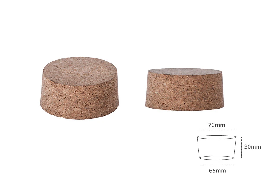 Φυσικός κωνικός φελλός με διαστάσεις 30x70/65 mm - για στόμιο Τ.Ο. 77