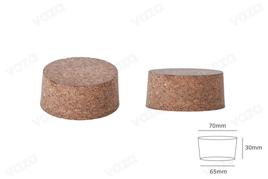 Bouchon conique naturel aux dimensions 30 x 70/65 mm - pour Twist Off 77 Bouchon conique naturel aux dimensions 30 x 70/65 mm - pour Twist Off 77-photo_dimensions